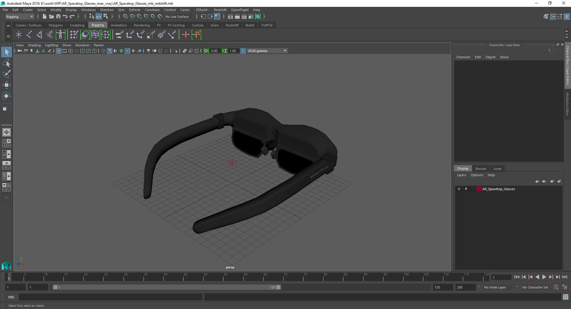 AR Spacetop Glasses 3D model
