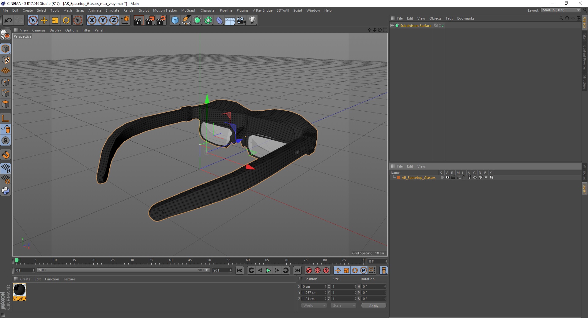 AR Spacetop Glasses 3D model