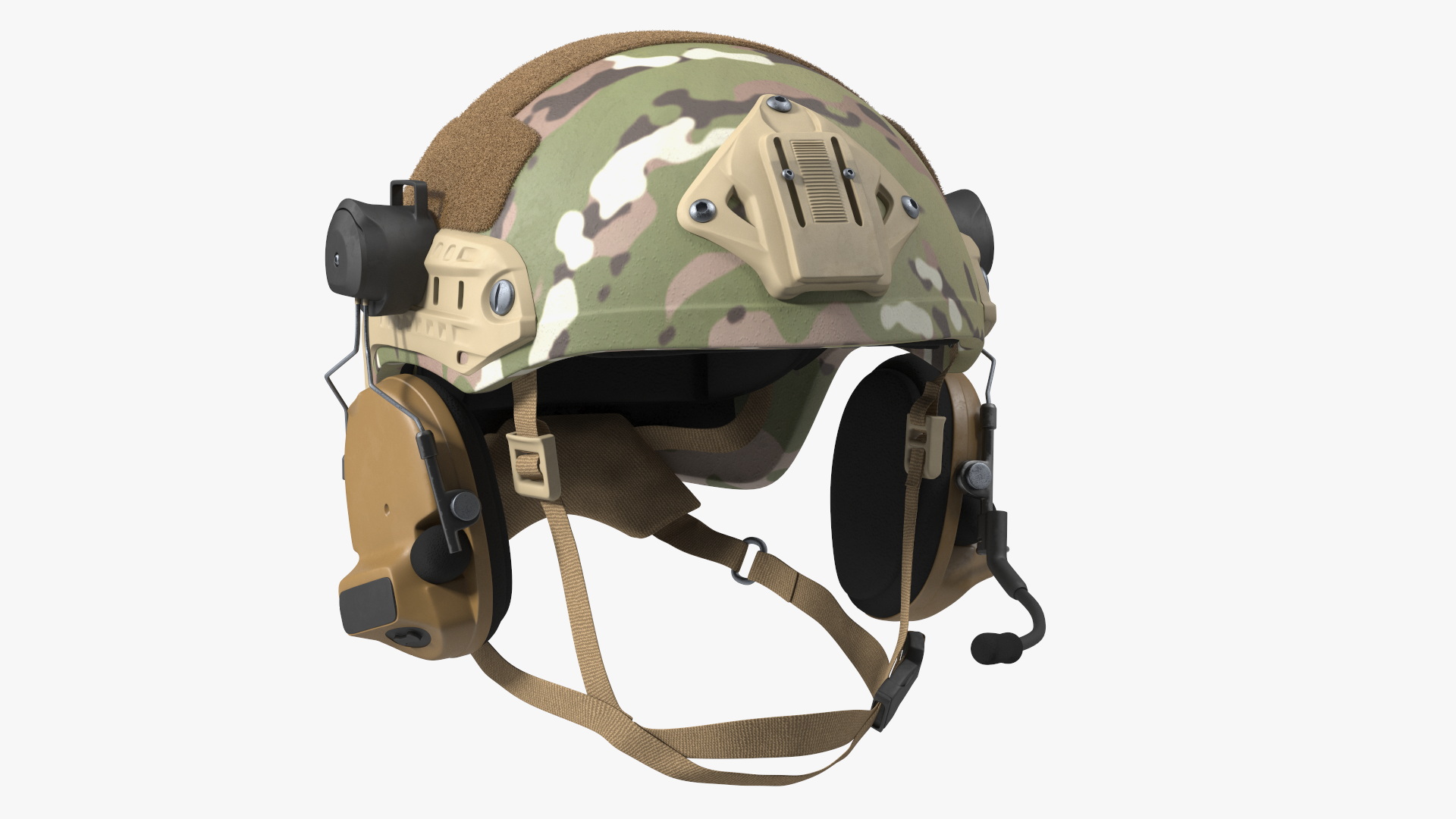 Soldier in Green Tactical Gear with Rifle Standing Fur 3D model