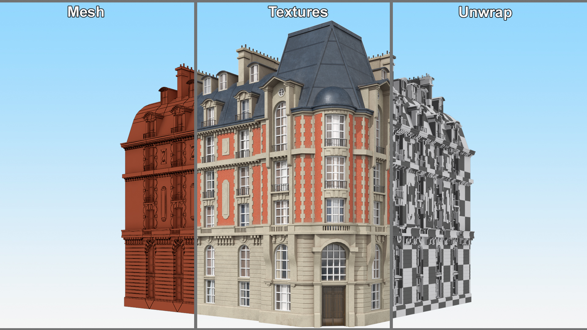 French Renaissance Building 3D