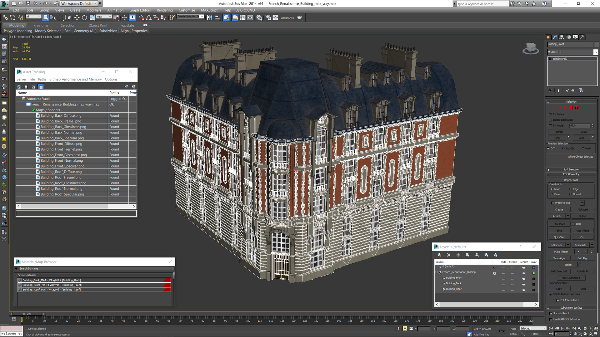 French Renaissance Building 3D