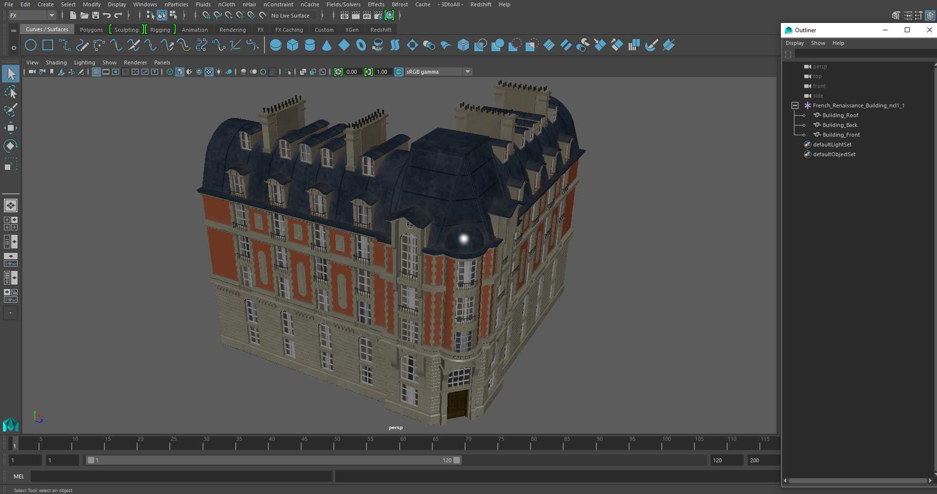 French Renaissance Building 3D