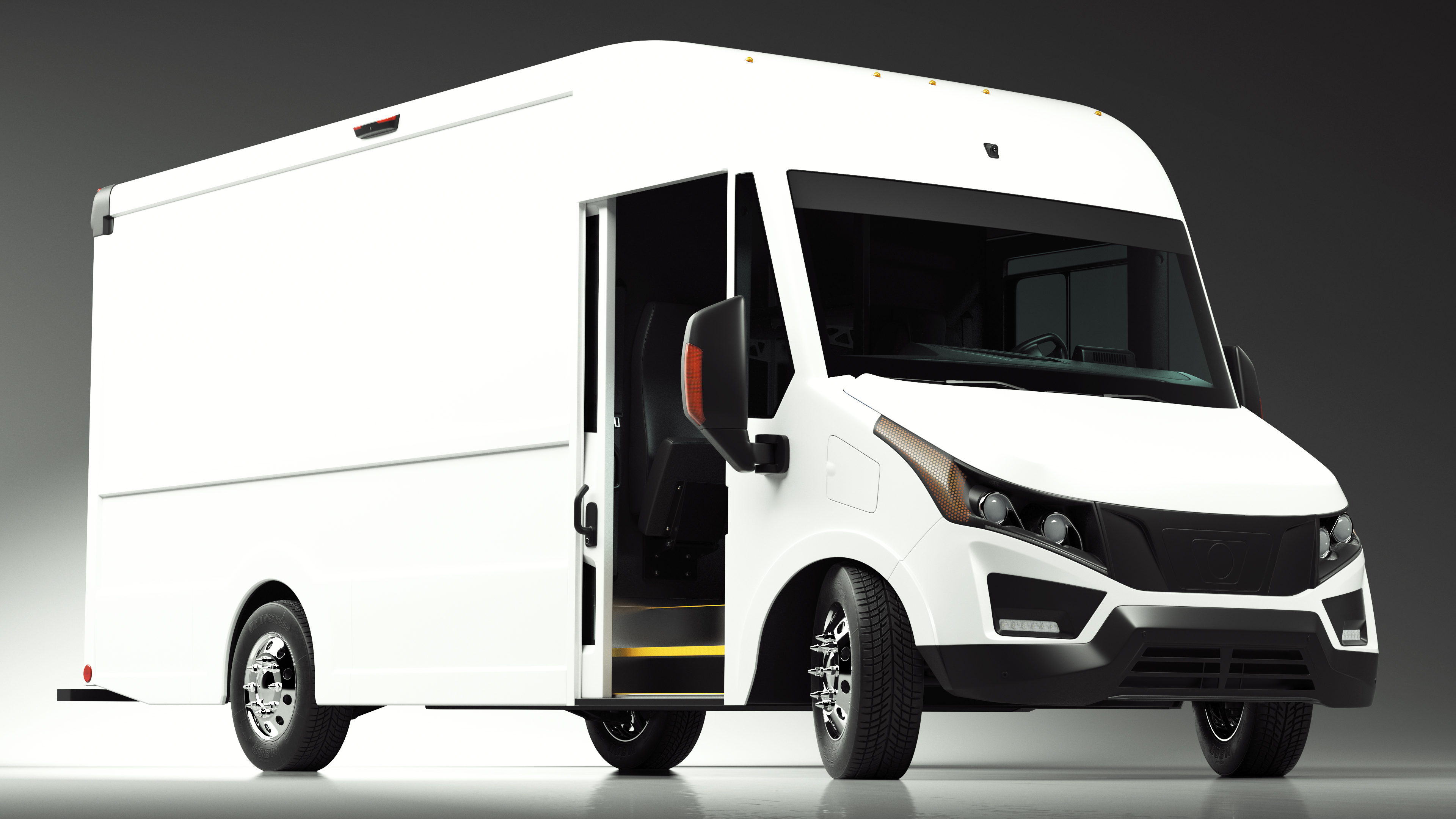3D Urban Delivery Truck Rigged for Cinema 4D