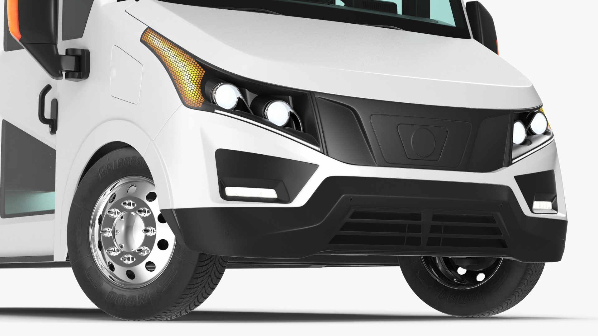 3D Urban Delivery Truck Rigged for Cinema 4D