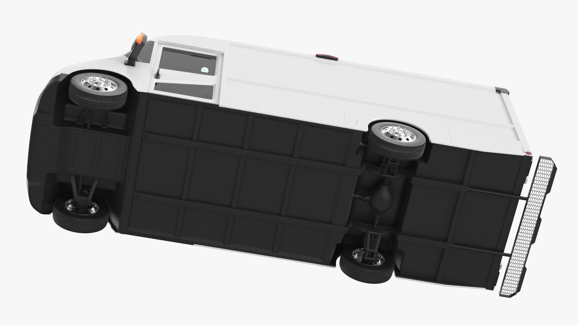 3D Urban Delivery Truck Rigged for Cinema 4D