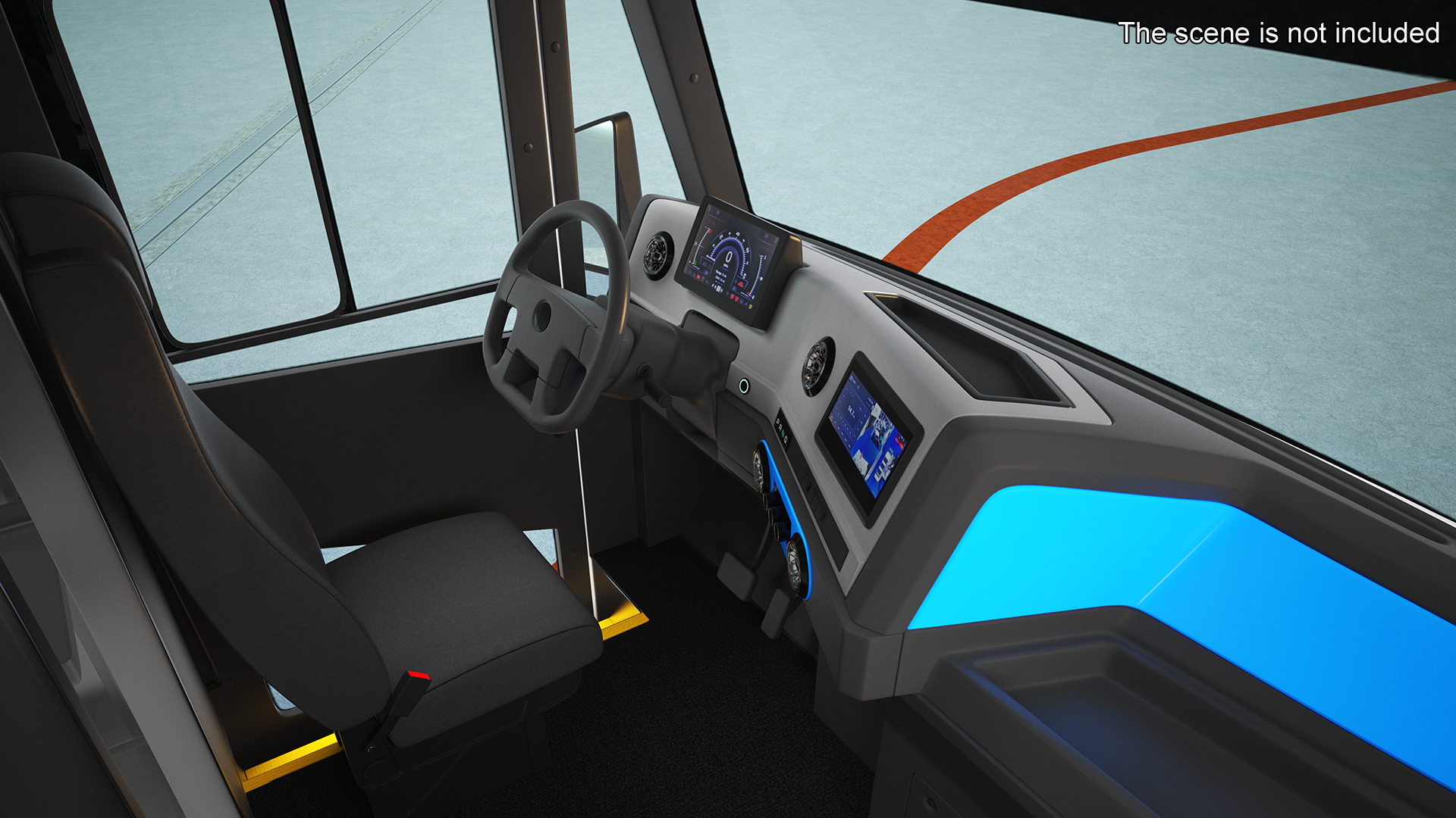 3D Urban Delivery Truck Rigged for Cinema 4D