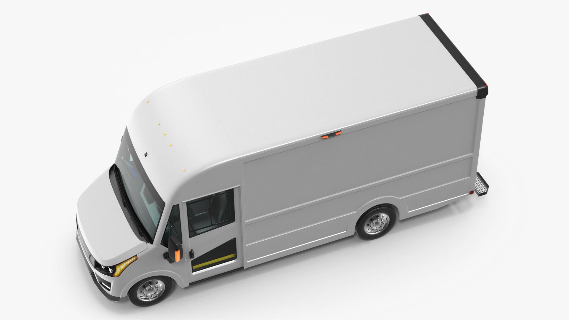 3D Urban Delivery Truck Rigged for Cinema 4D