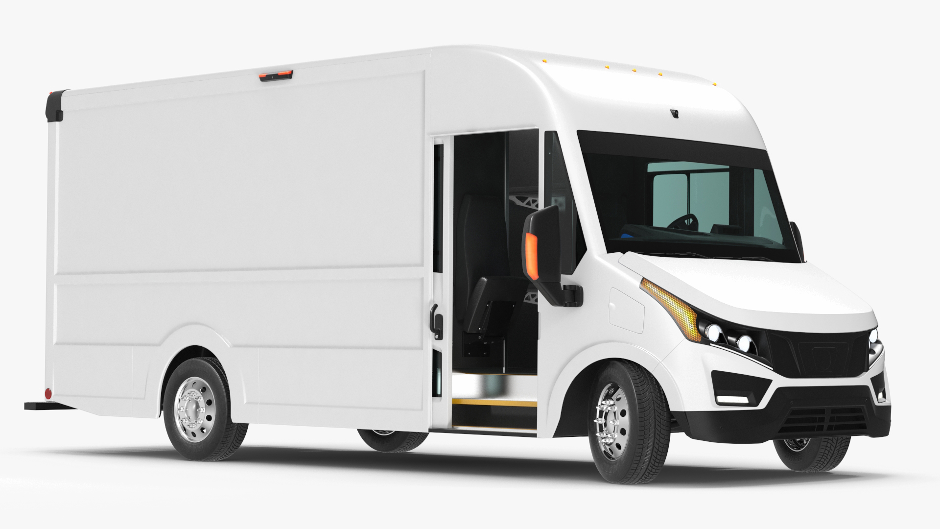 3D Urban Delivery Truck Rigged for Cinema 4D