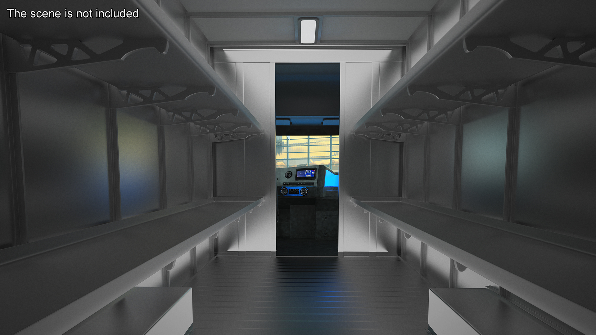 3D Urban Delivery Truck Rigged for Cinema 4D