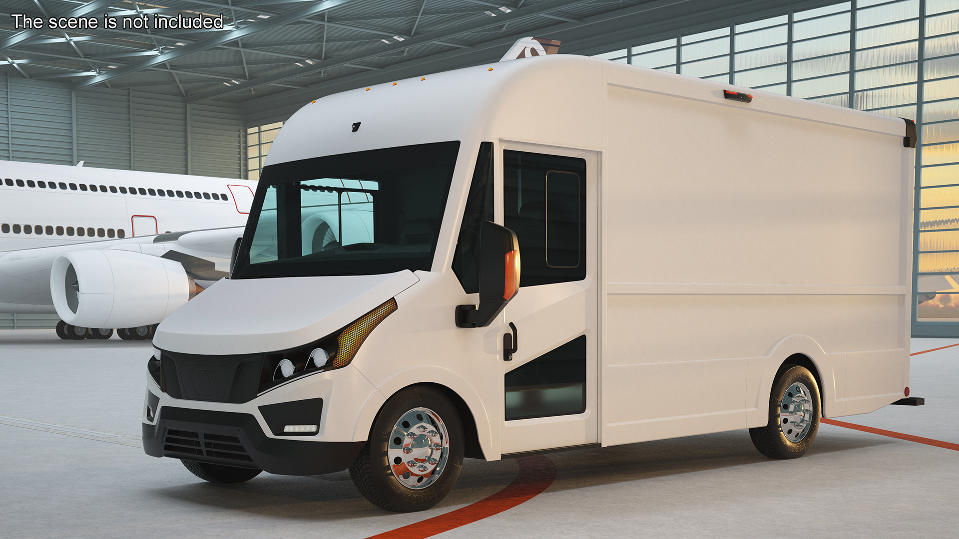 3D Urban Delivery Truck Rigged for Cinema 4D