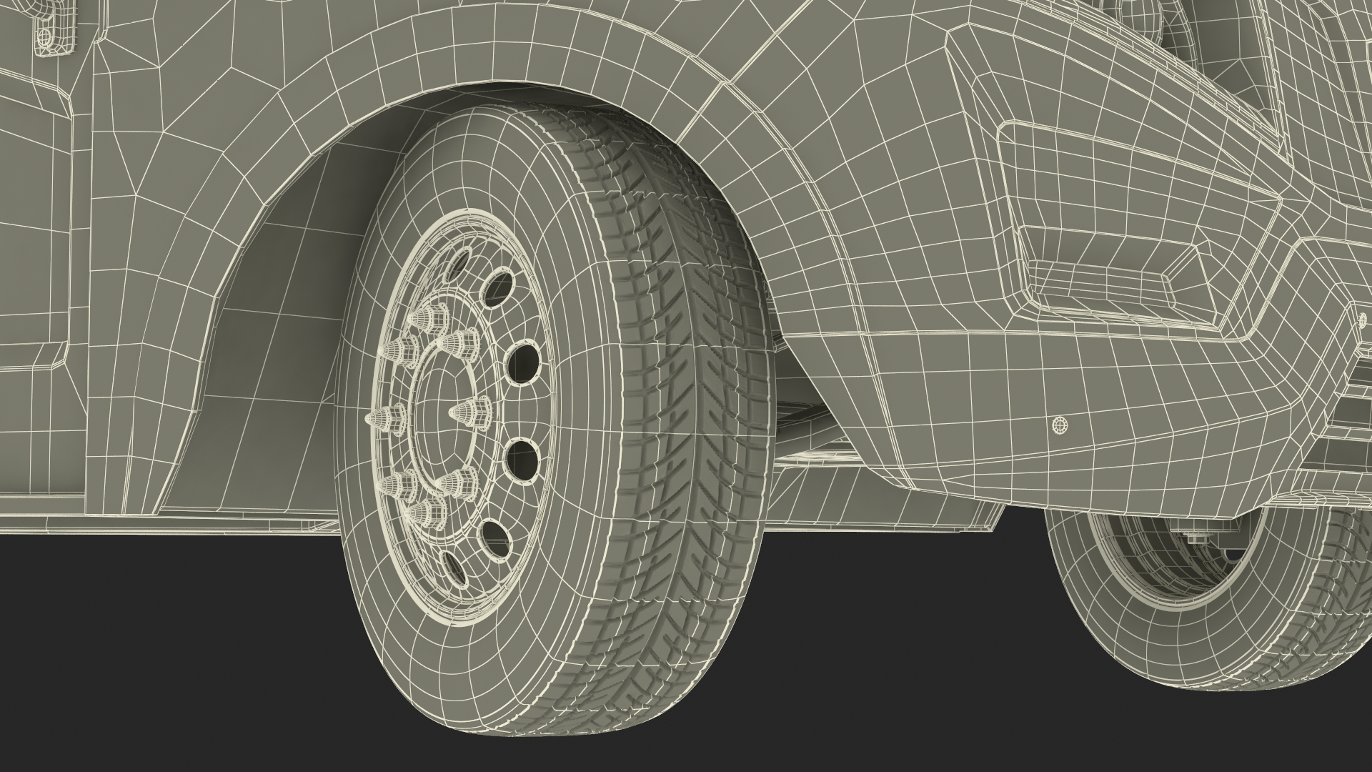 3D Urban Delivery Truck Rigged for Cinema 4D