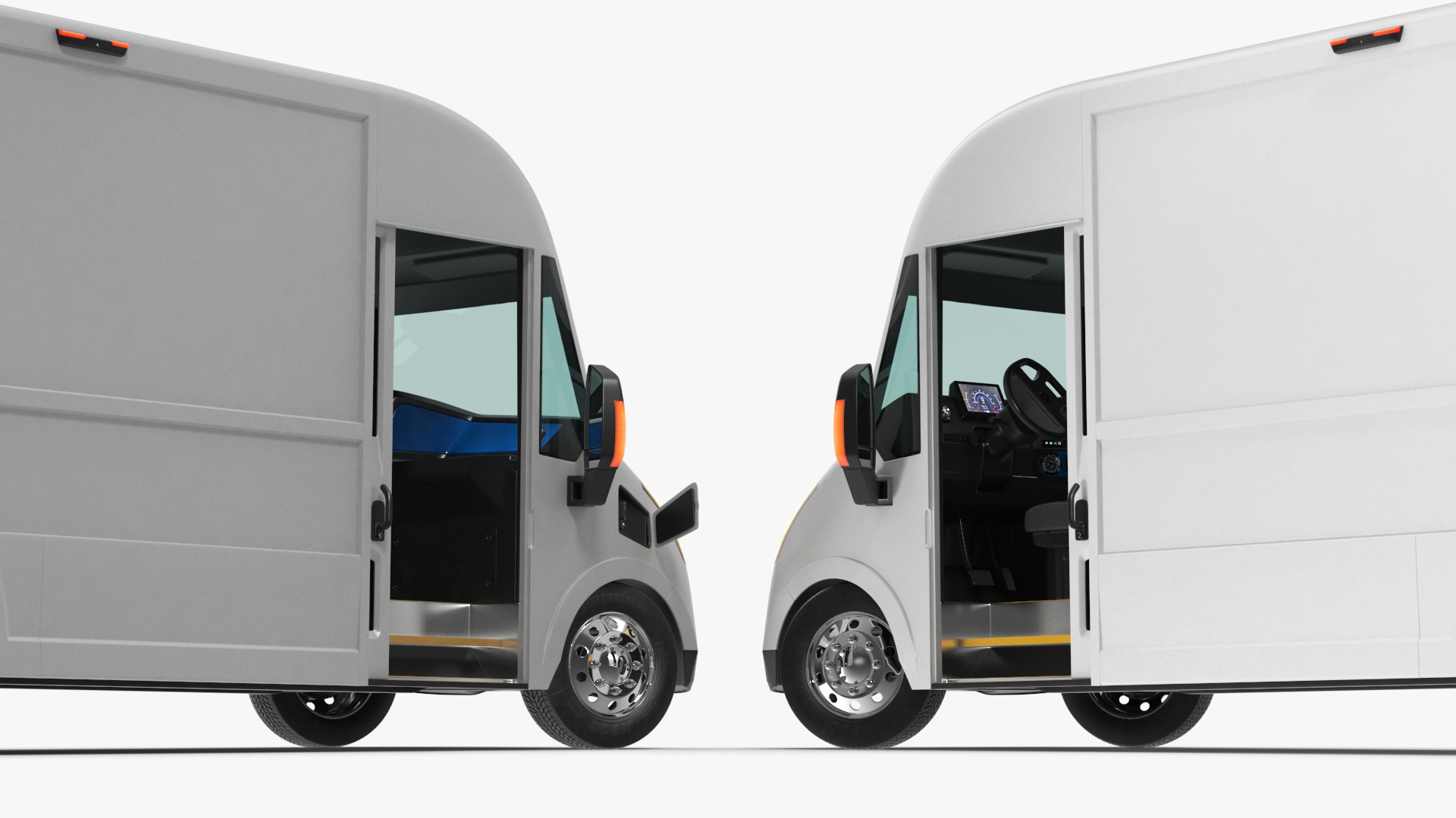 3D Urban Delivery Truck Rigged for Cinema 4D