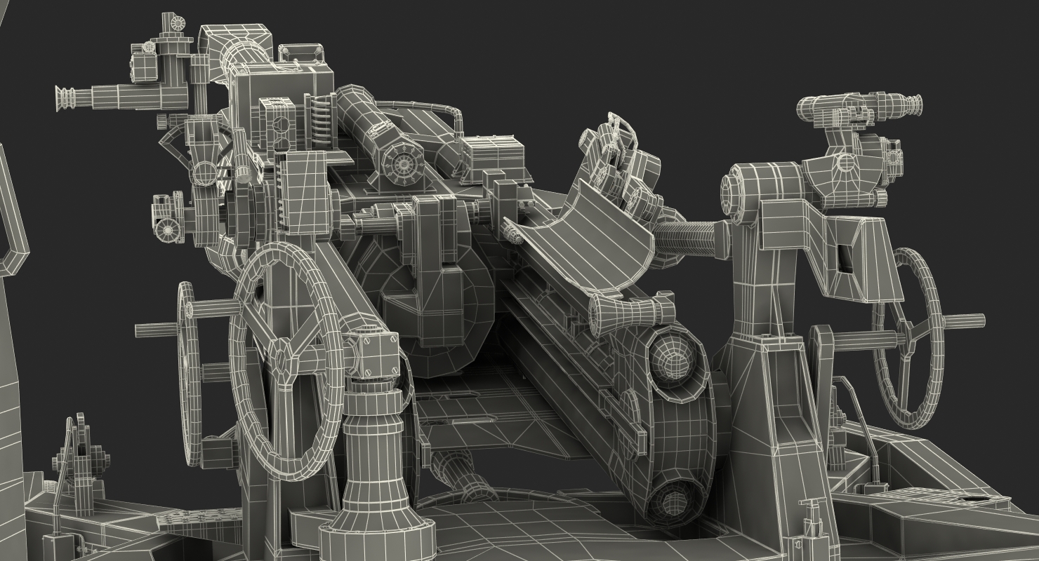 155mm M777 Howitzer Desert Towing Position 3D