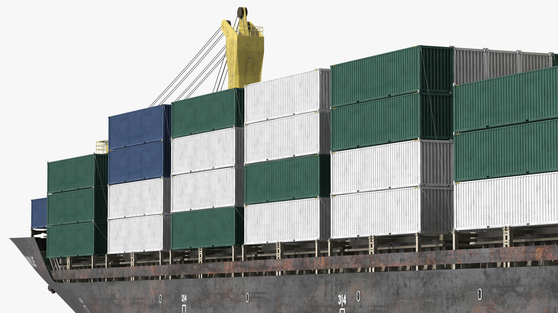 Ship with Simple Containers 3D