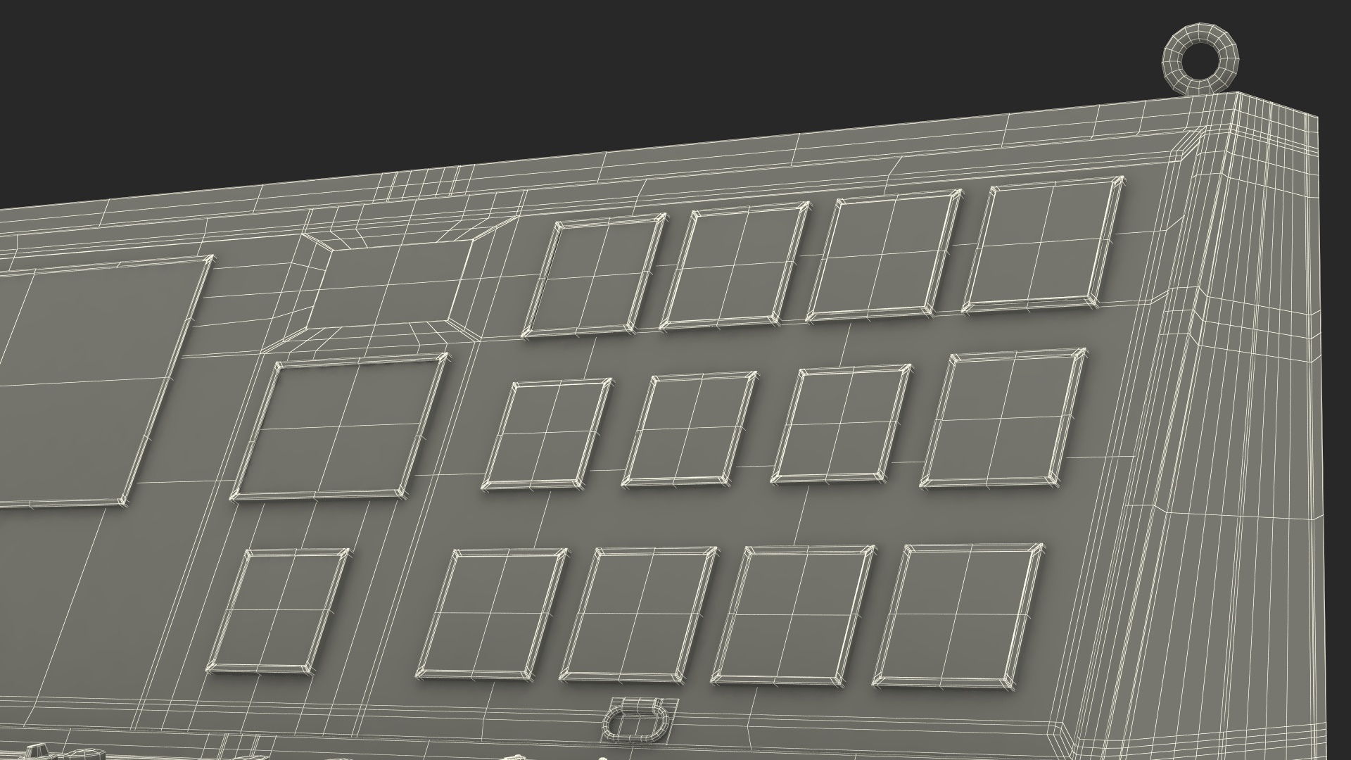 3D Black Control Desk model