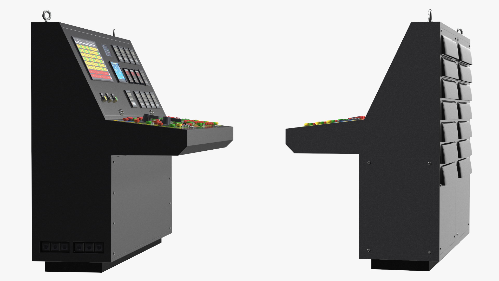 3D Black Control Desk model