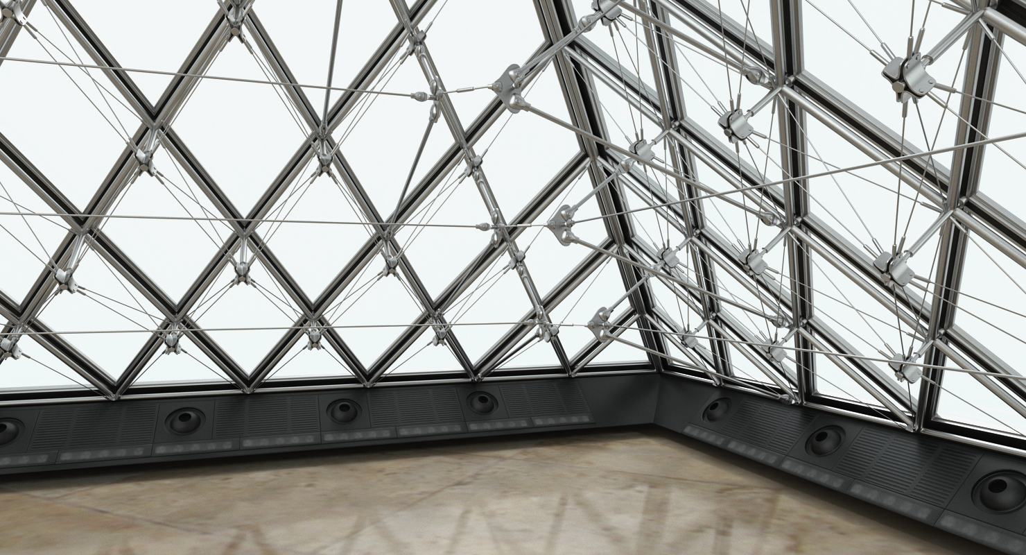 3D Glass Pyramid model