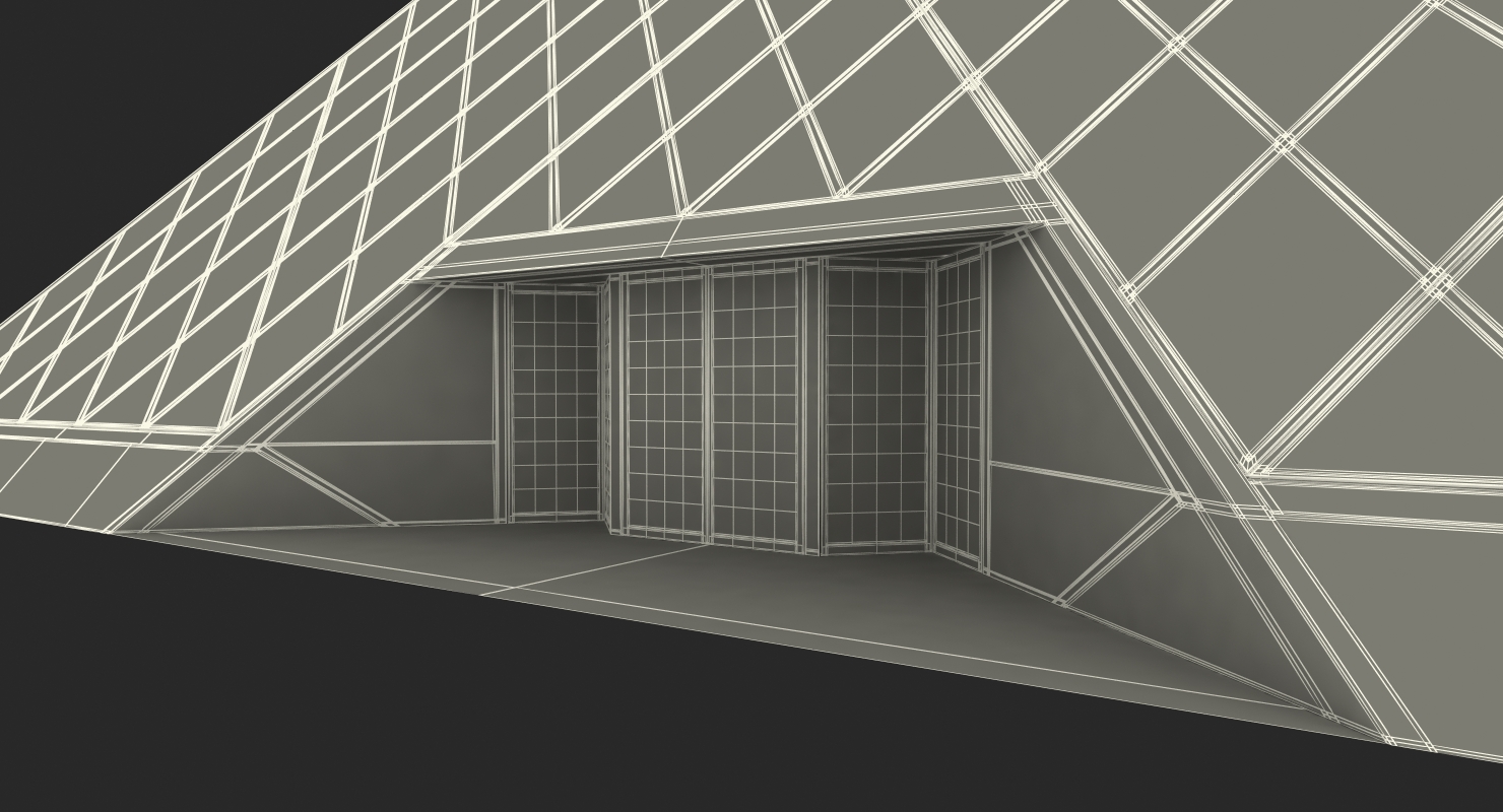3D Glass Pyramid model