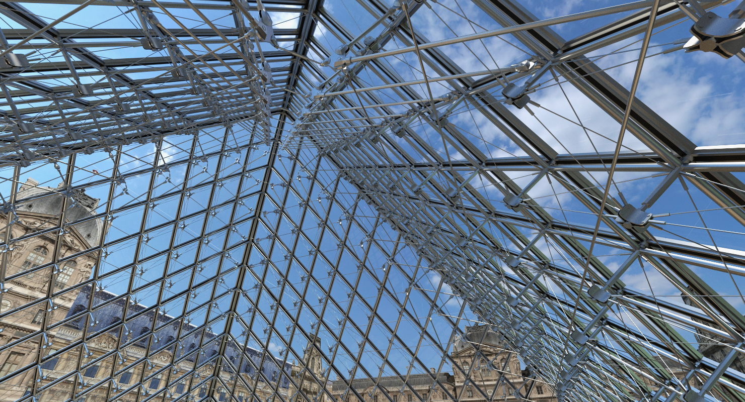 3D Glass Pyramid model