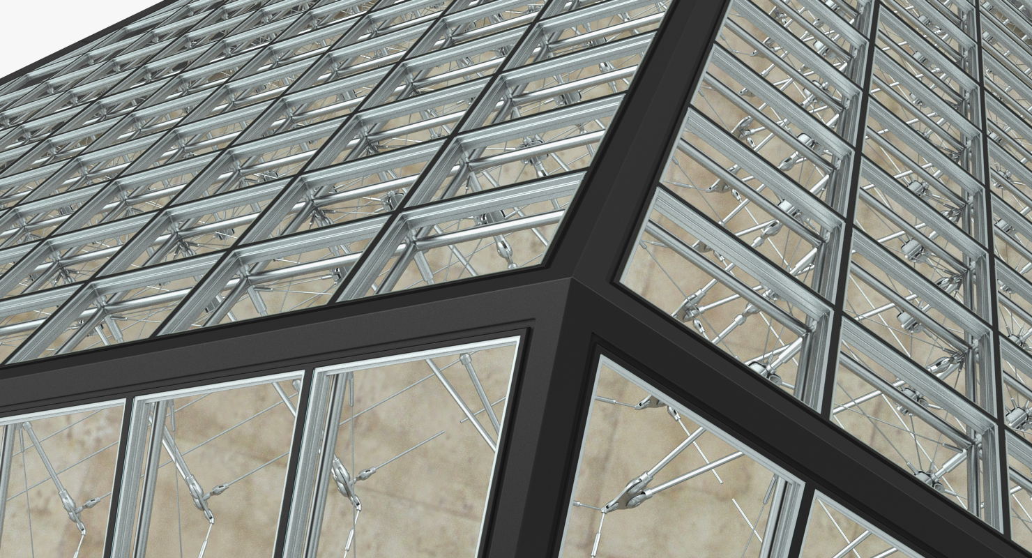 3D Glass Pyramid model