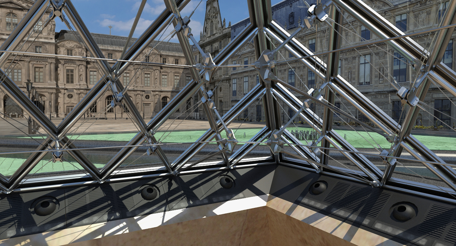 3D Glass Pyramid model
