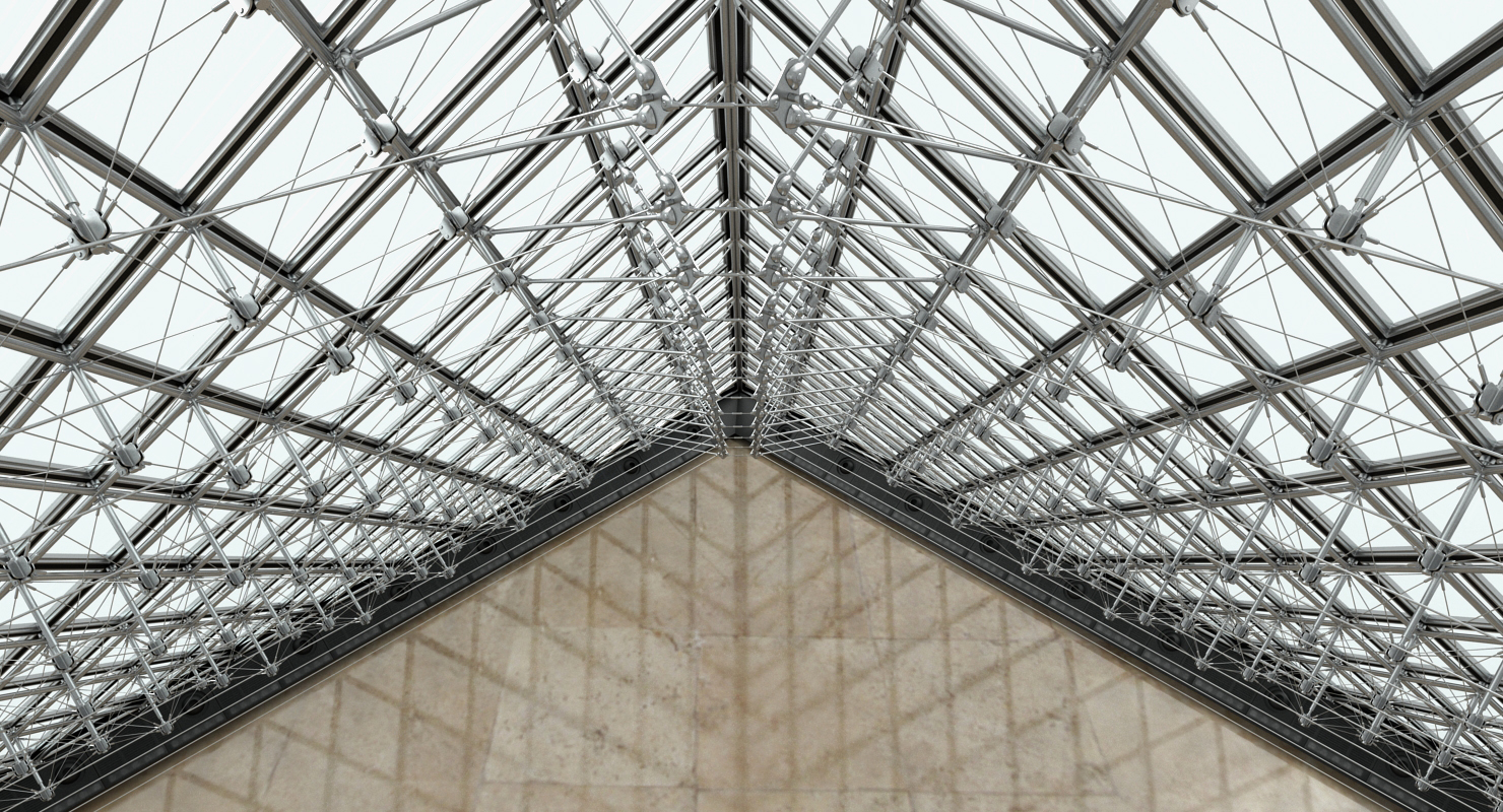 3D Glass Pyramid model