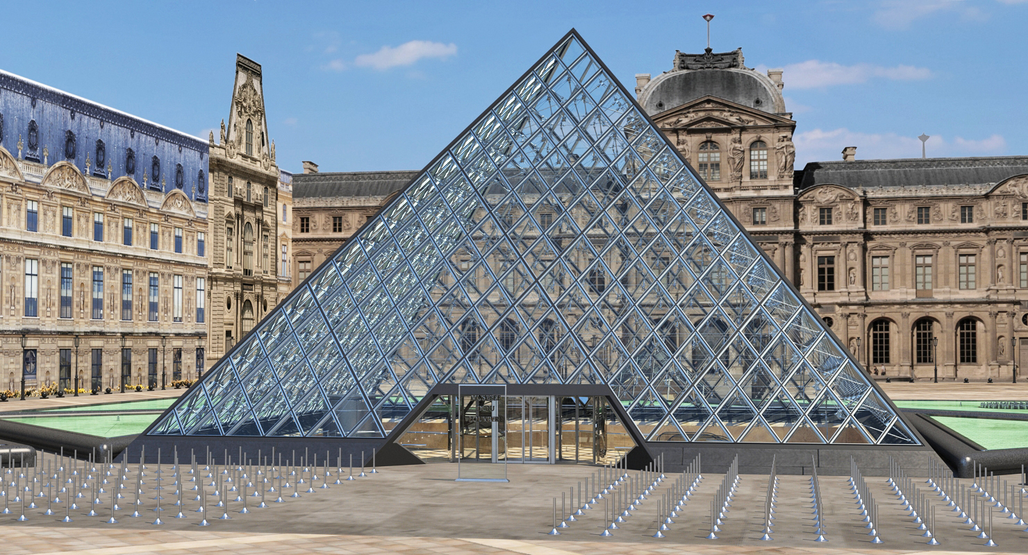 3D Glass Pyramid model