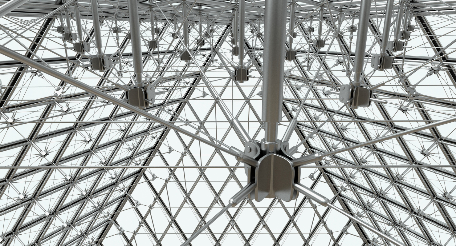 3D Glass Pyramid model