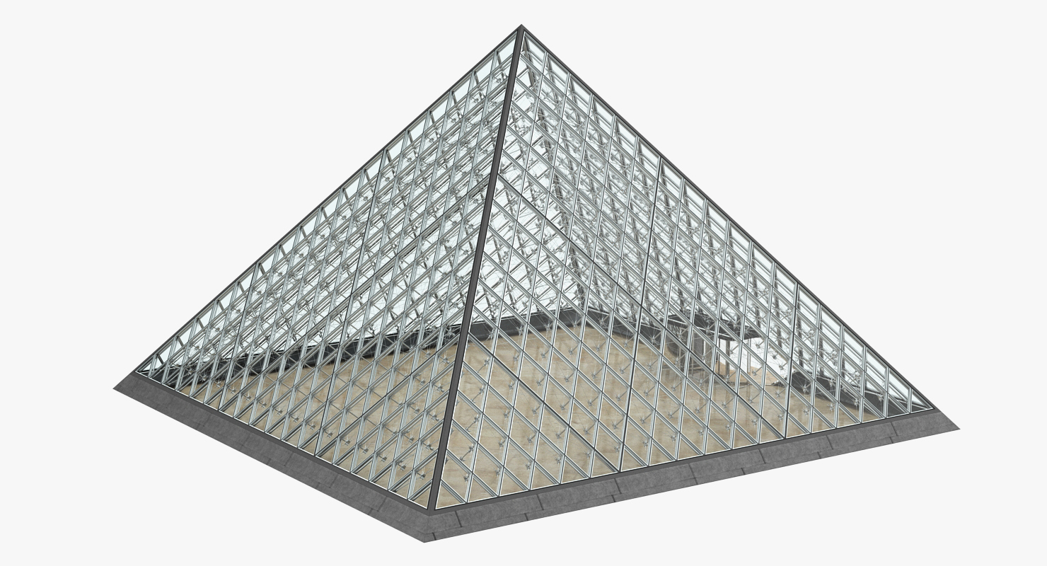 3D Glass Pyramid model