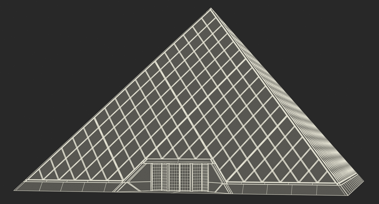3D Glass Pyramid model