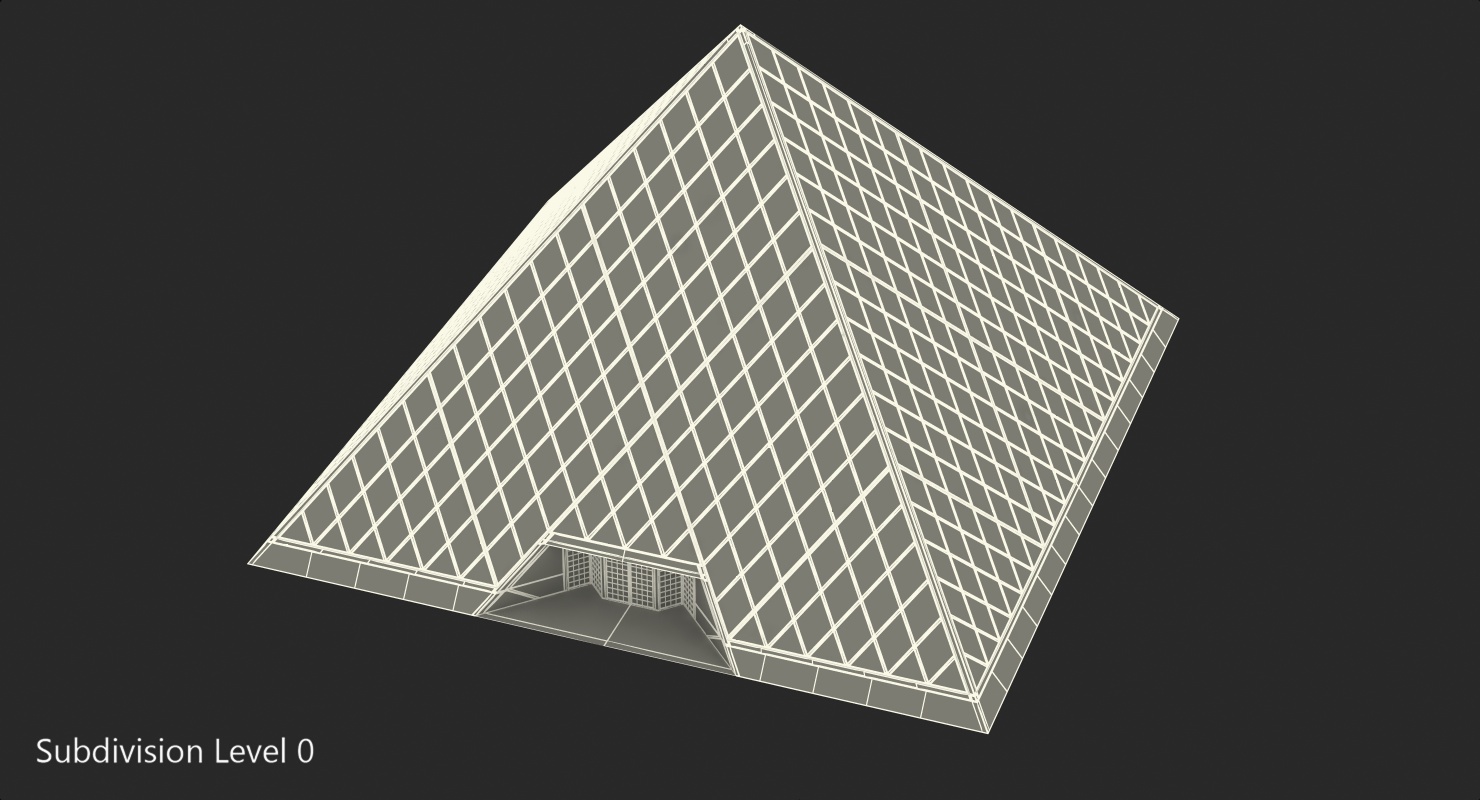 3D Glass Pyramid model