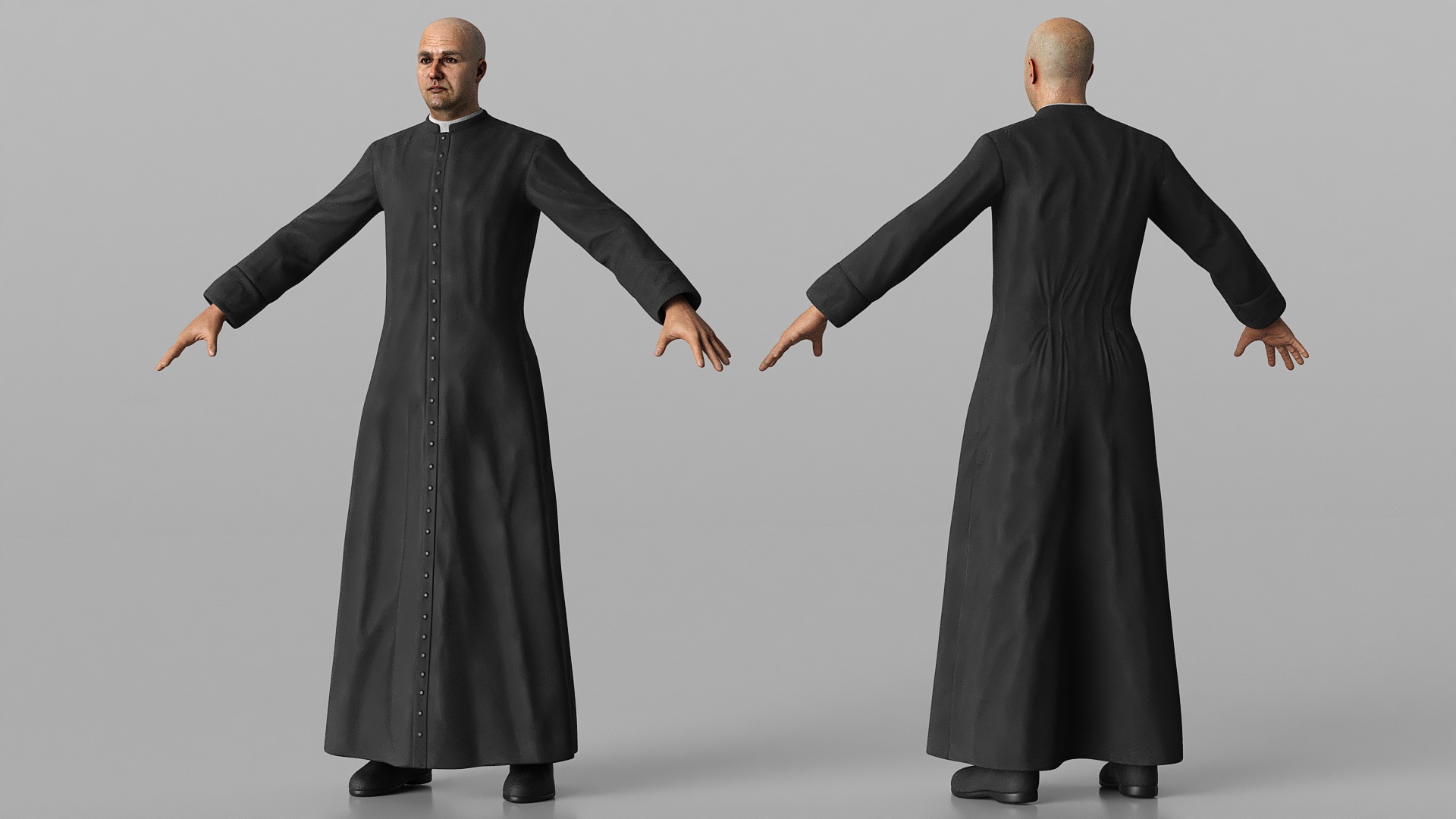 Catholic Priest A-Pose 3D