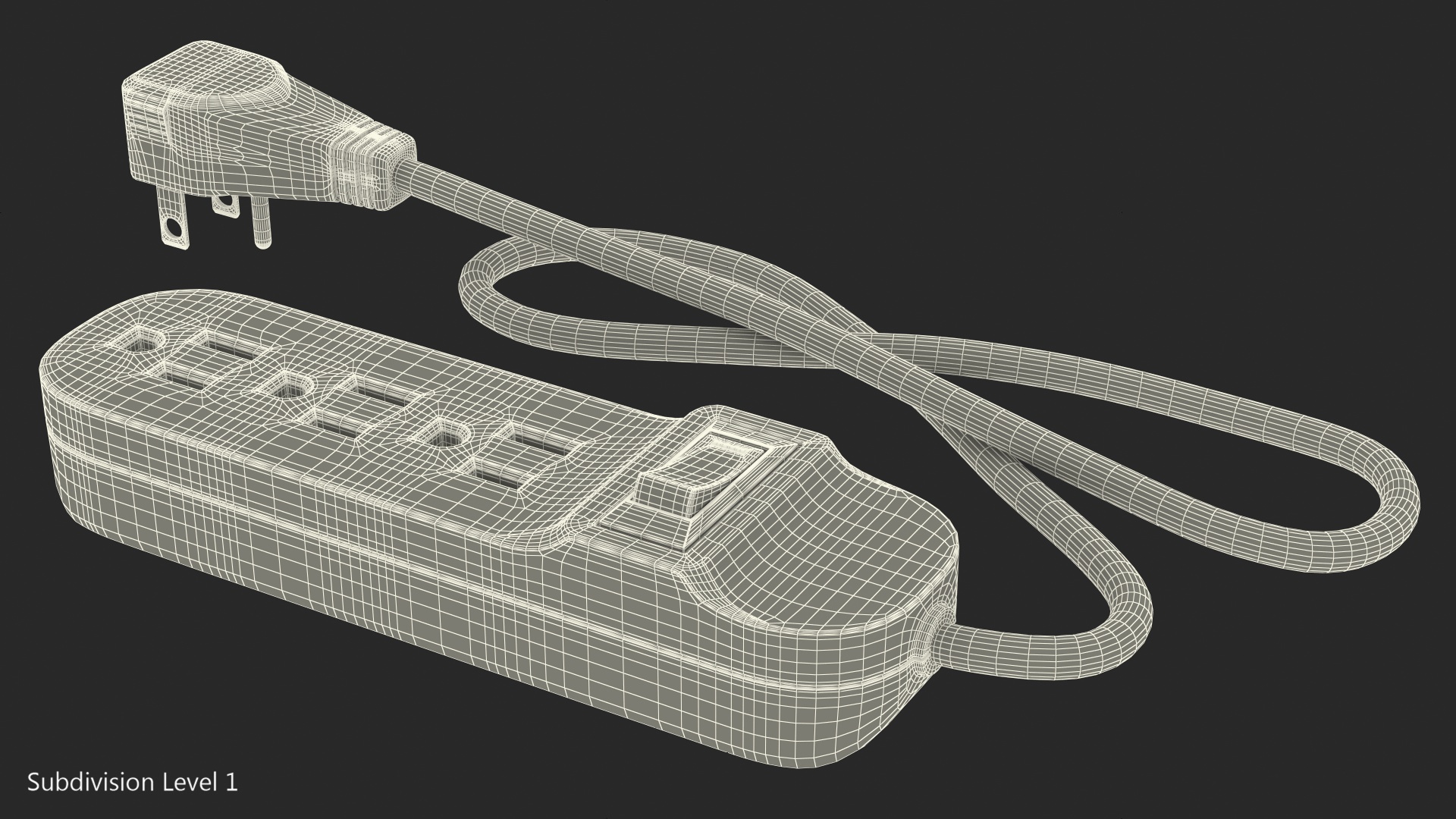 3D model Mini Power Strip 3 Outlet
