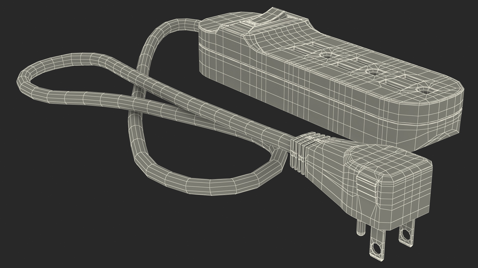 3D model Mini Power Strip 3 Outlet