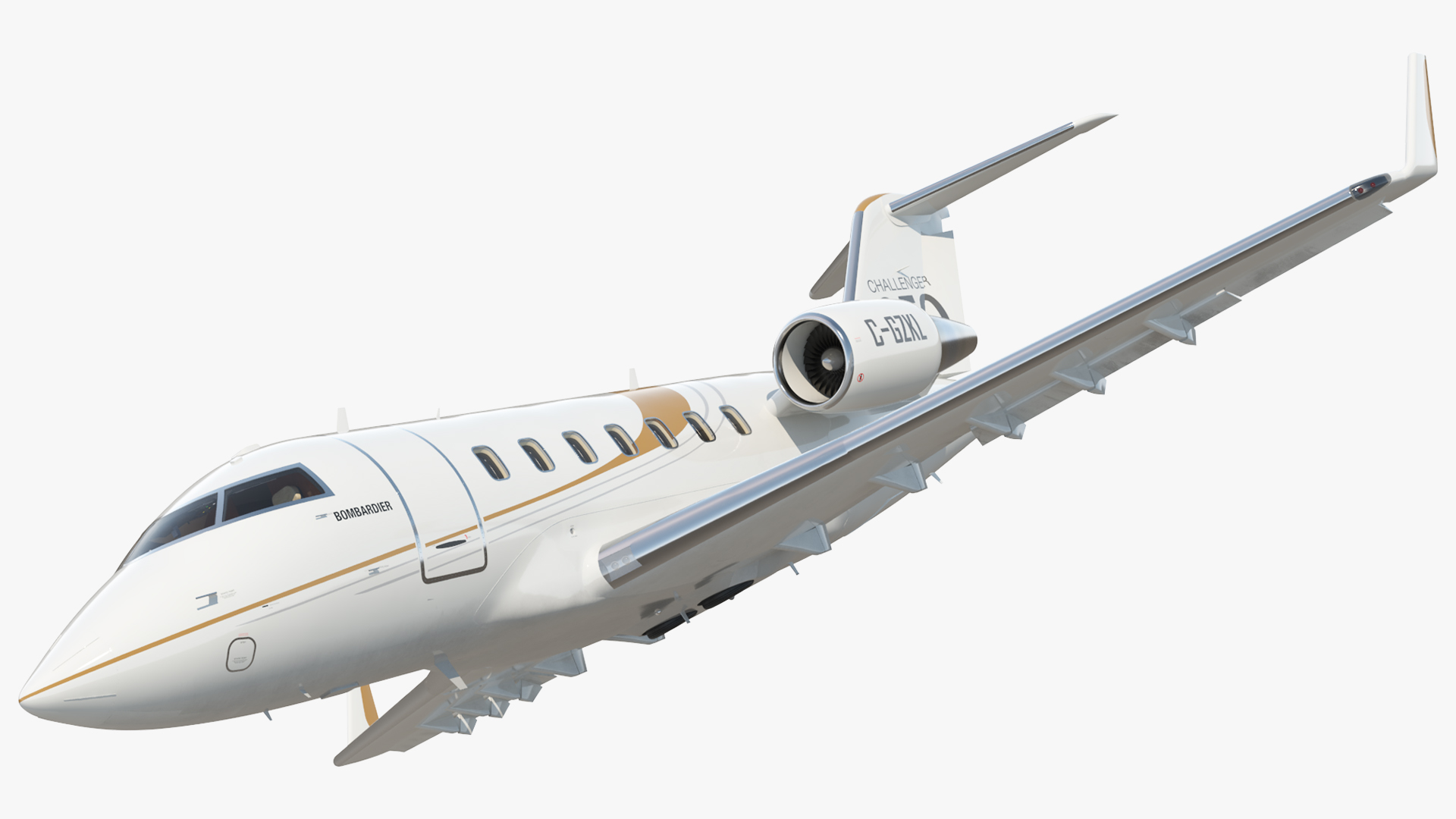 Challenger 650 Business Jet with Interior Rigged