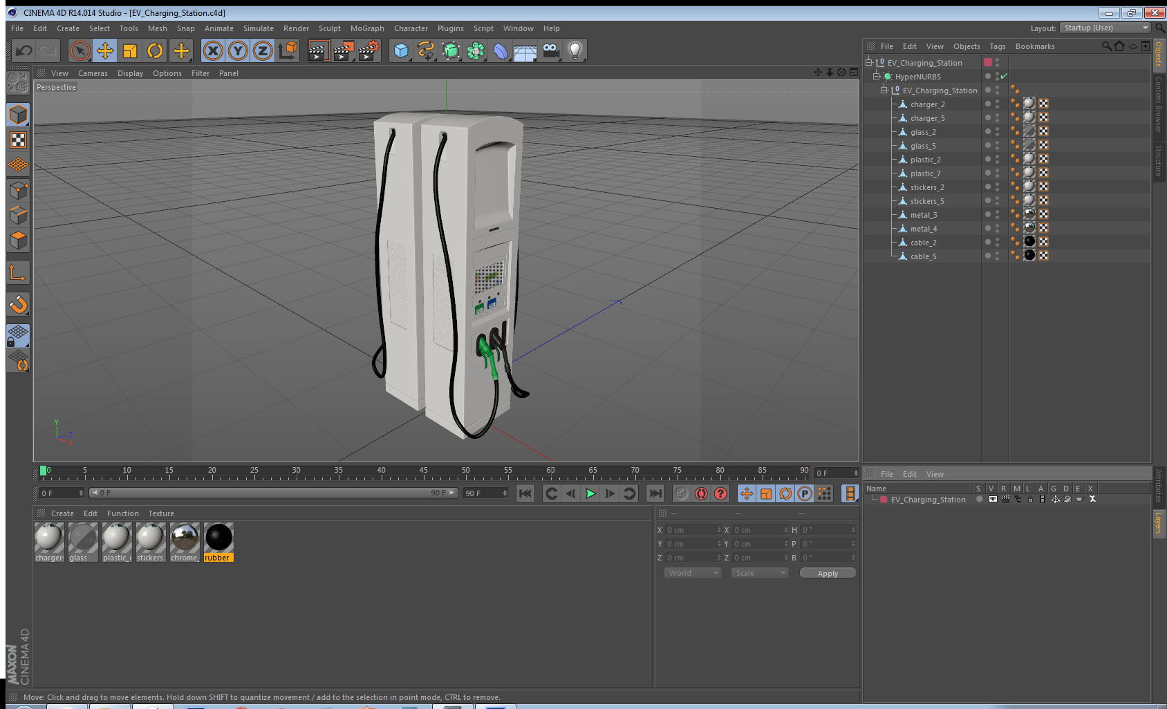 EV Charging Station 3D model