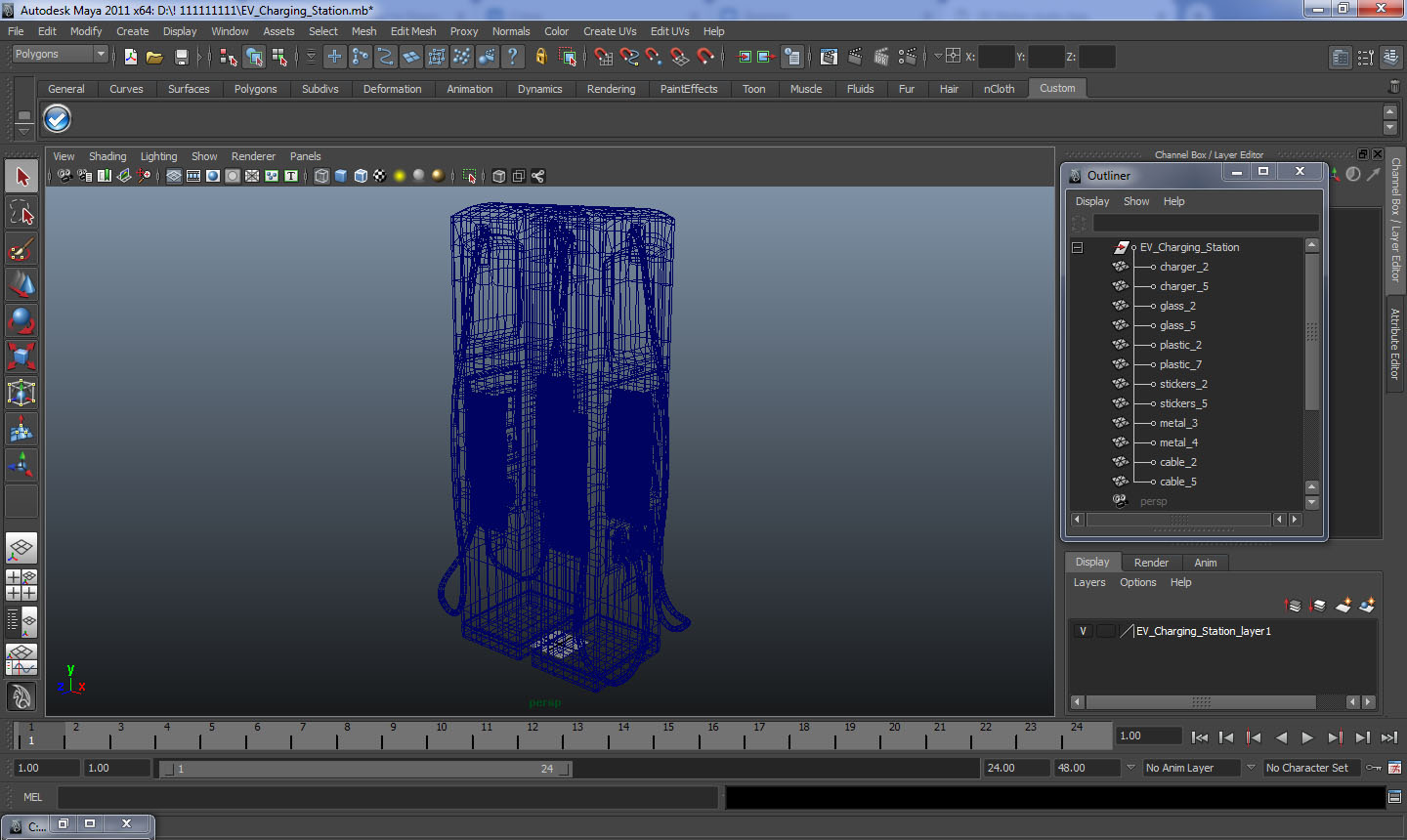 EV Charging Station 3D model