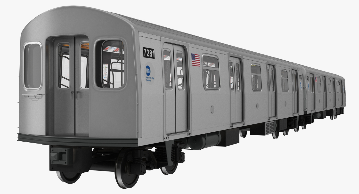 R160 New York City Subway Car 3D model