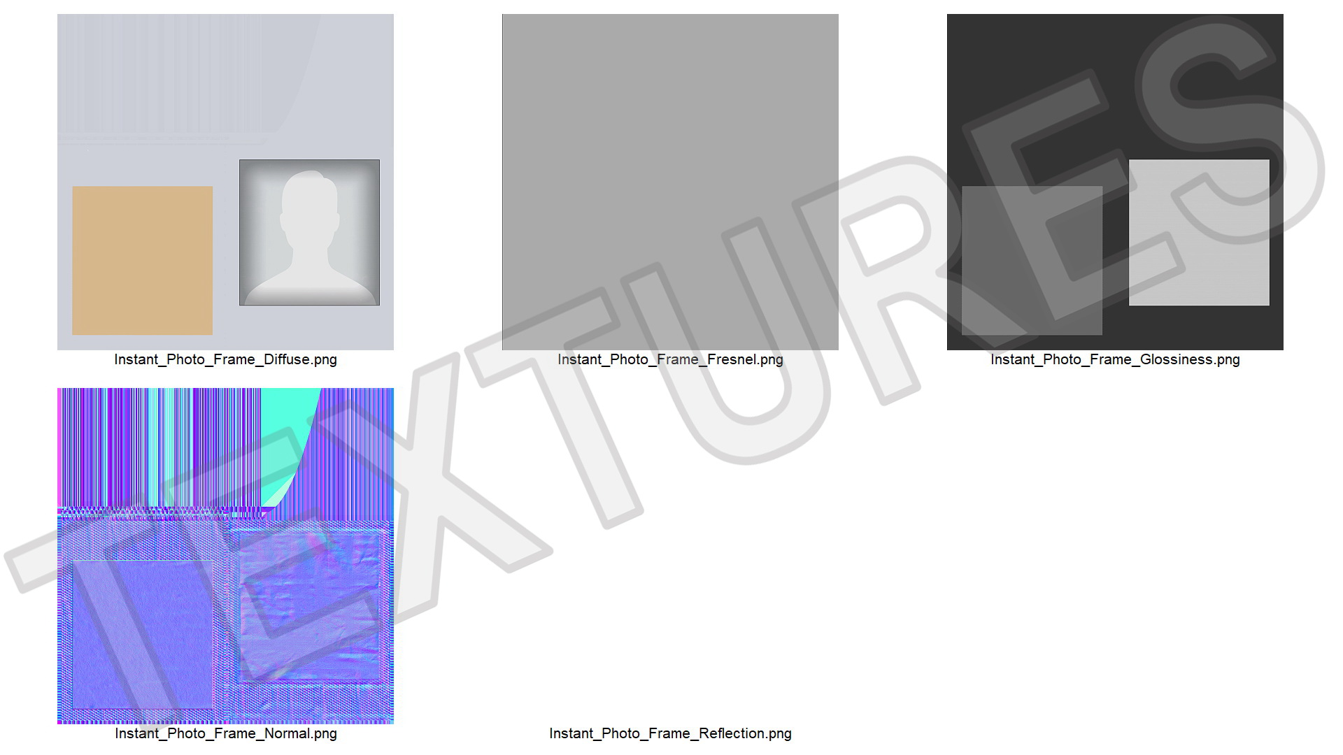 Vintage Instant Camera Film Border 3D model