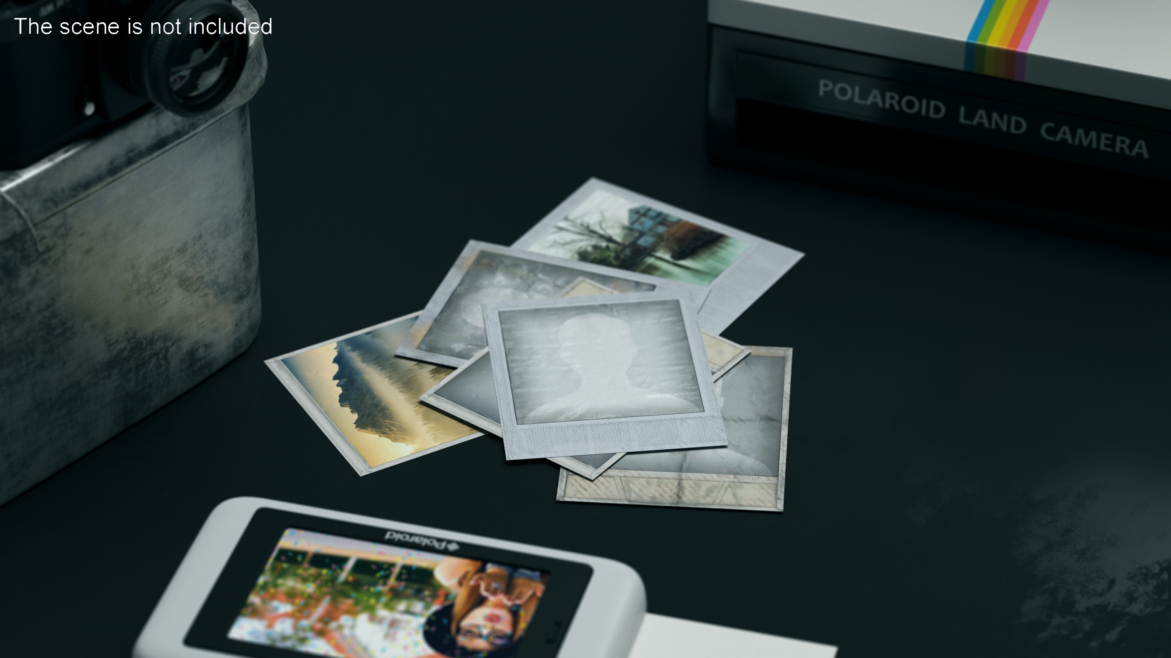 Vintage Instant Camera Film Border 3D model