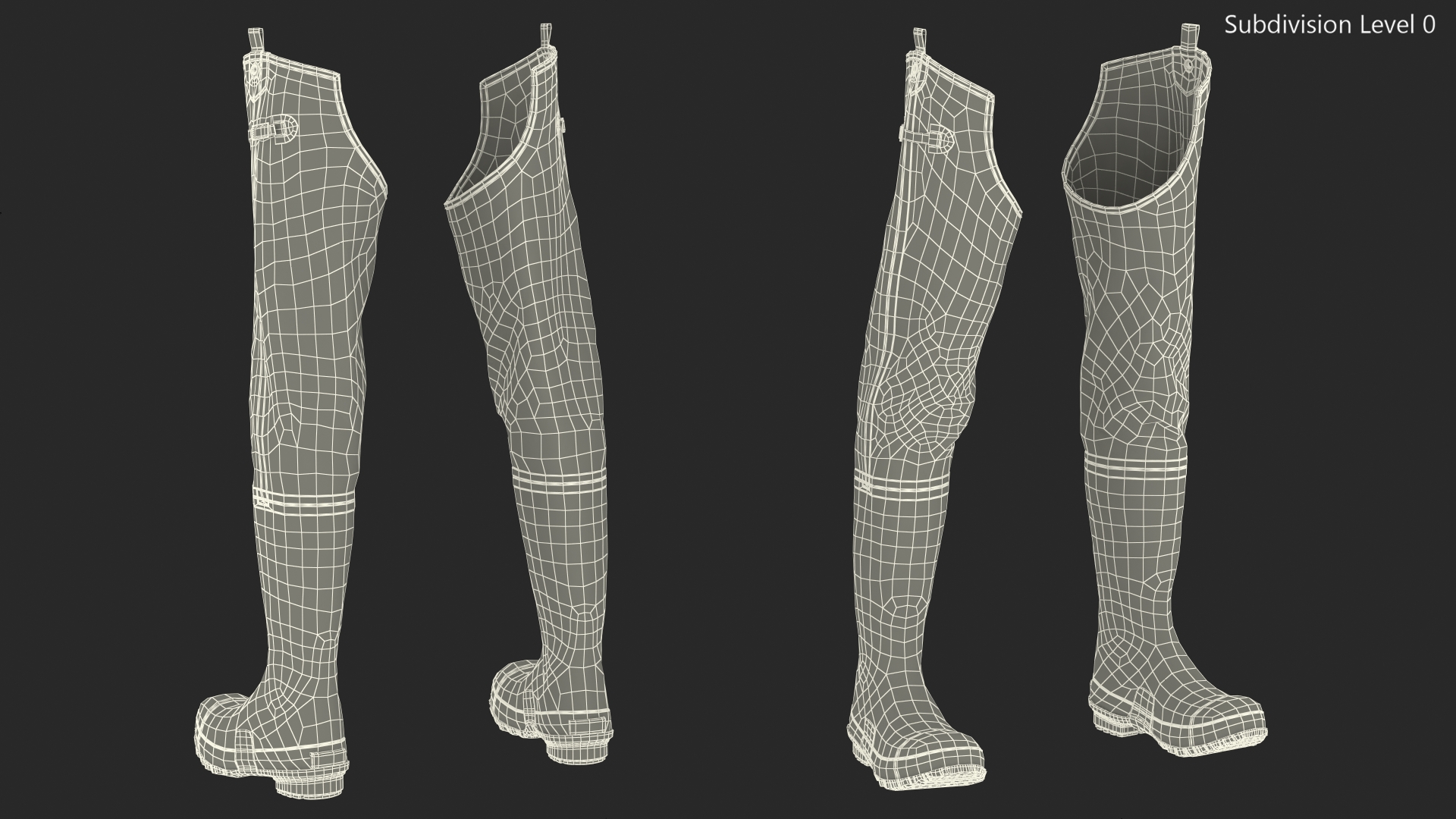 Lacrosse Waterproof Hip Waders for Work 3D model