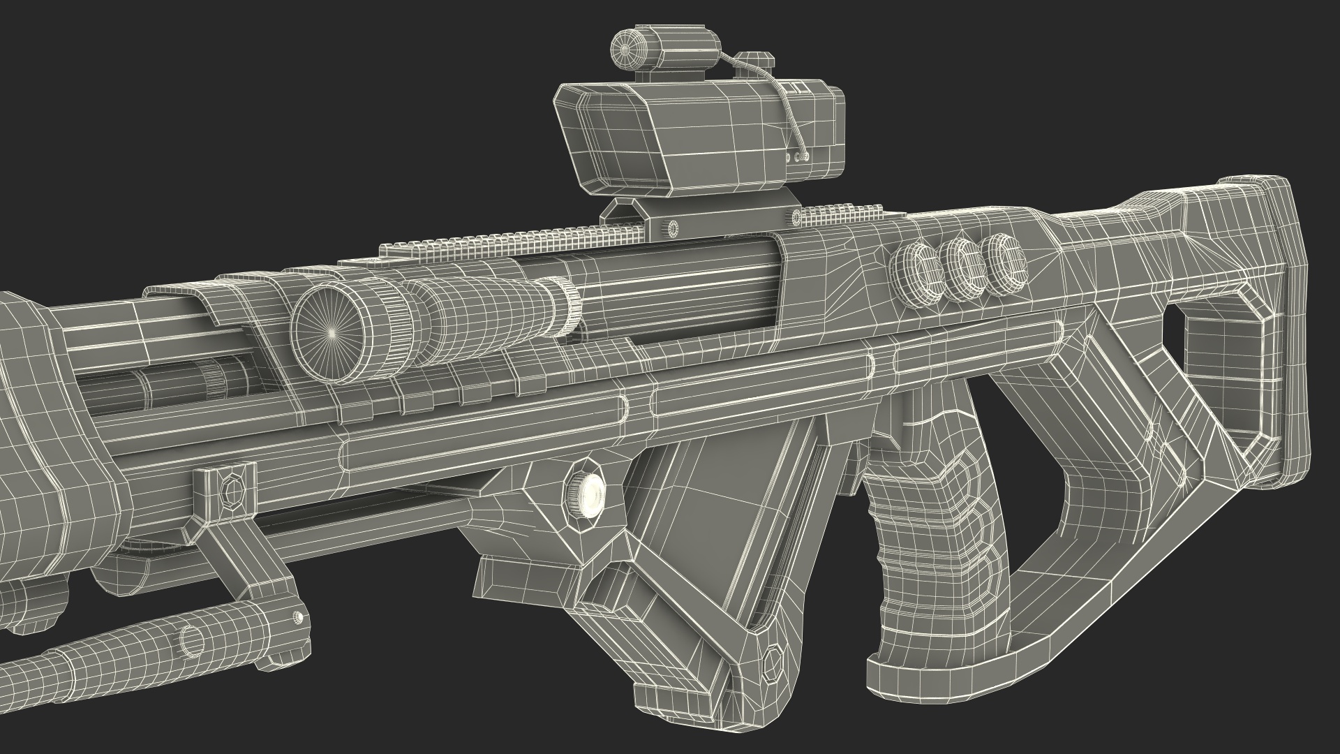 3D model Futuristic Assault Weapon