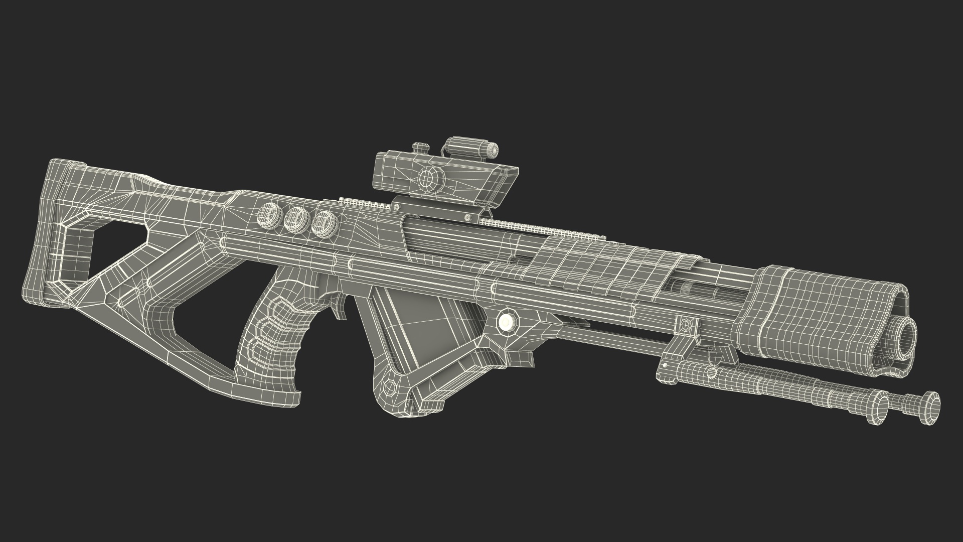 3D model Futuristic Assault Weapon