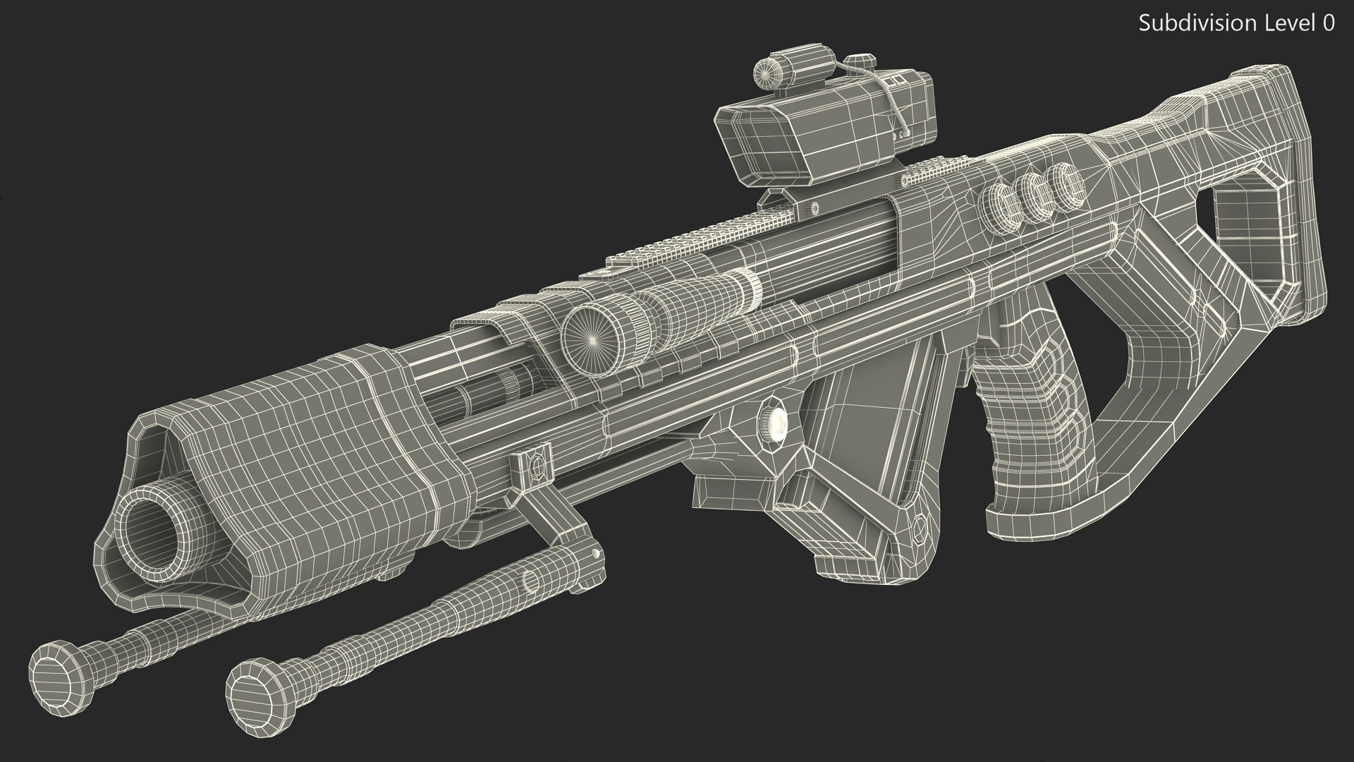 3D model Futuristic Assault Weapon