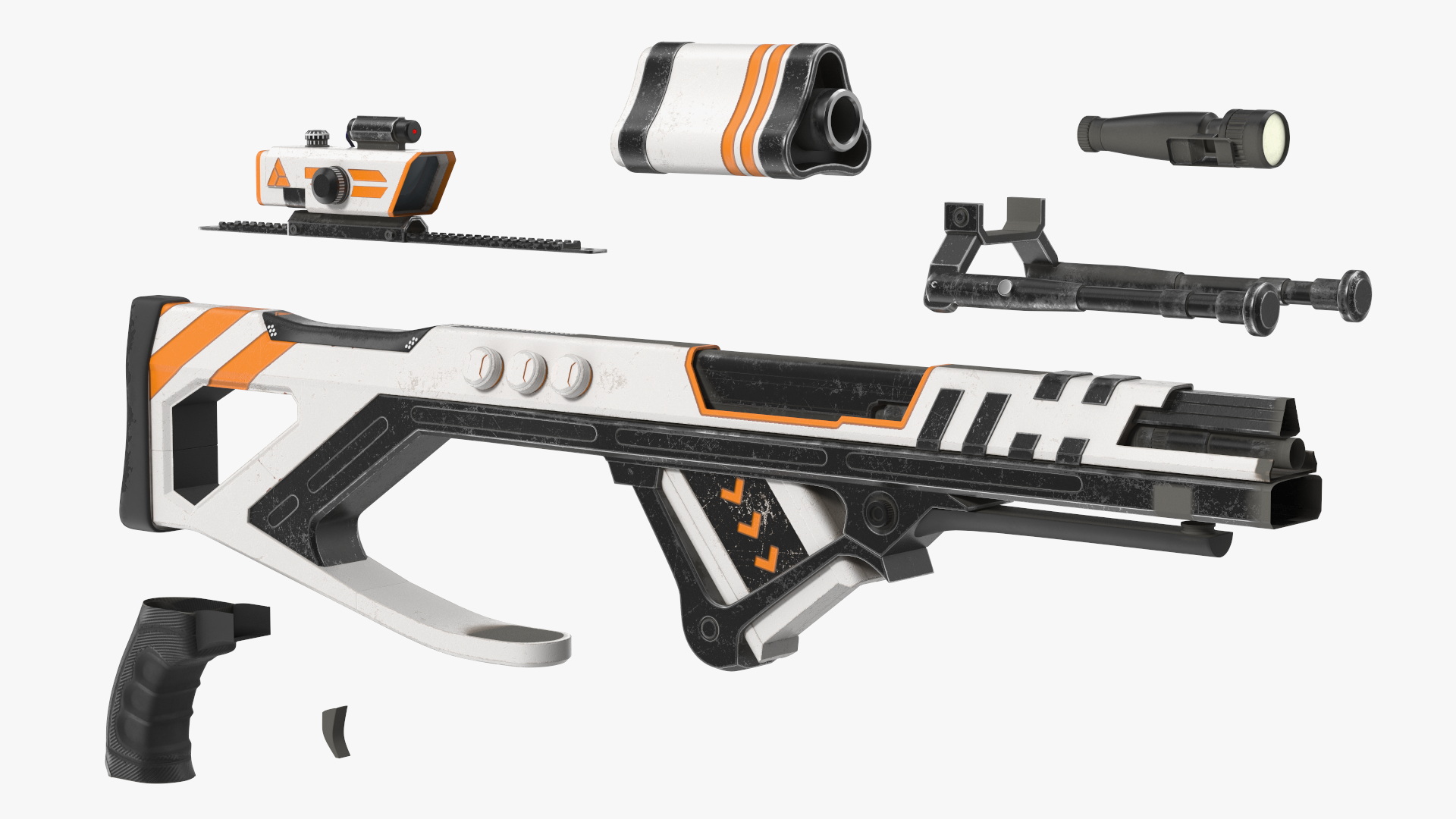 3D model Futuristic Assault Weapon