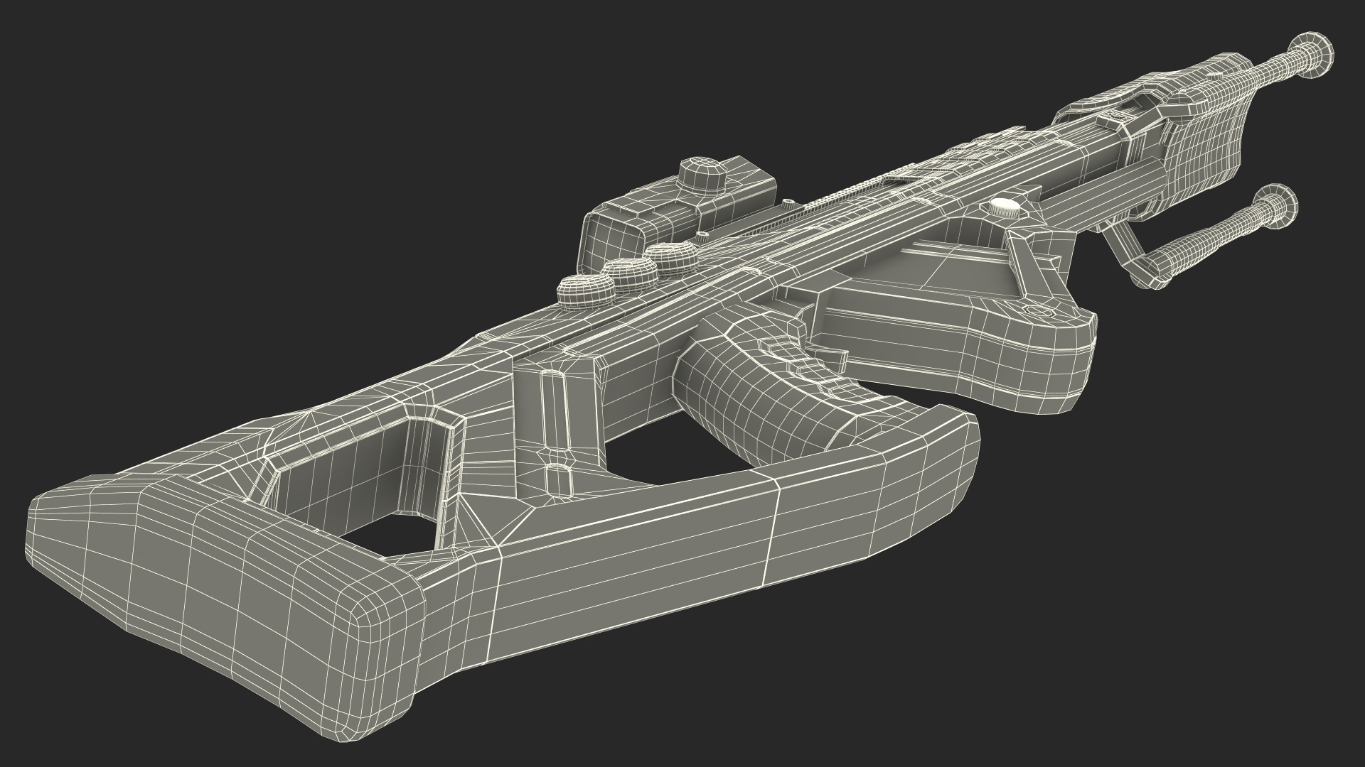 3D model Futuristic Assault Weapon