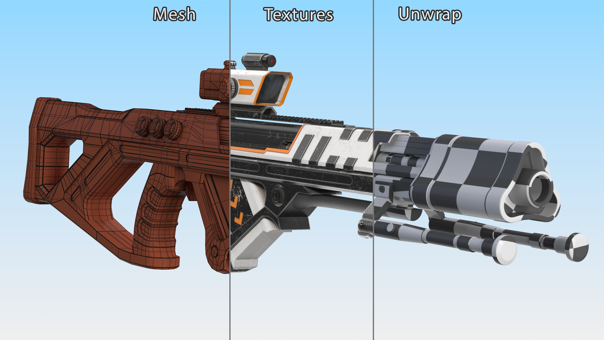 3D model Futuristic Assault Weapon