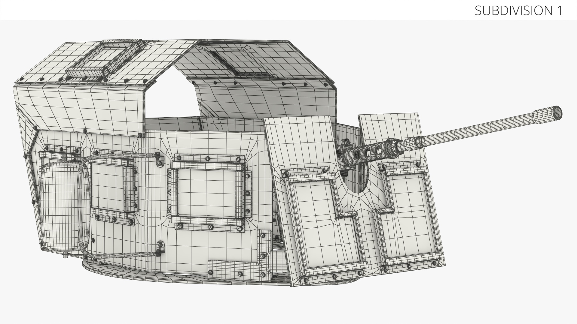 Armored Machine Gun Turret Desert, view 5