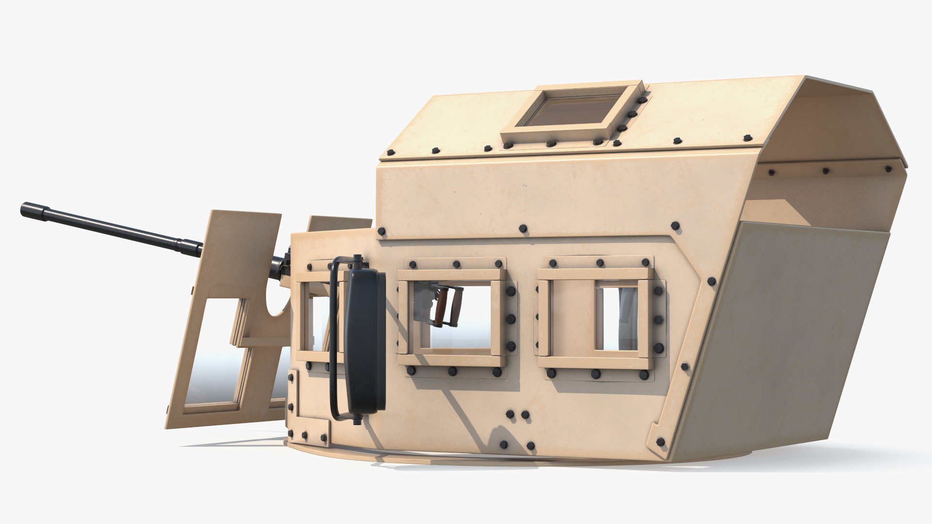 Armored Machine Gun Turret Desert, view 3