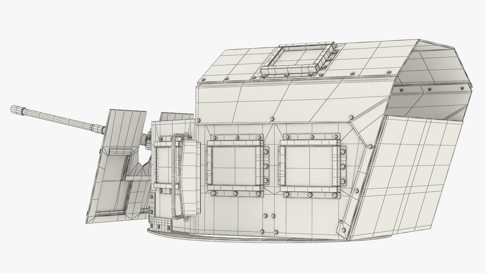 Armored Machine Gun Turret Desert, view 6